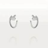 Juste Earrings 12.75mm Silver Diamond