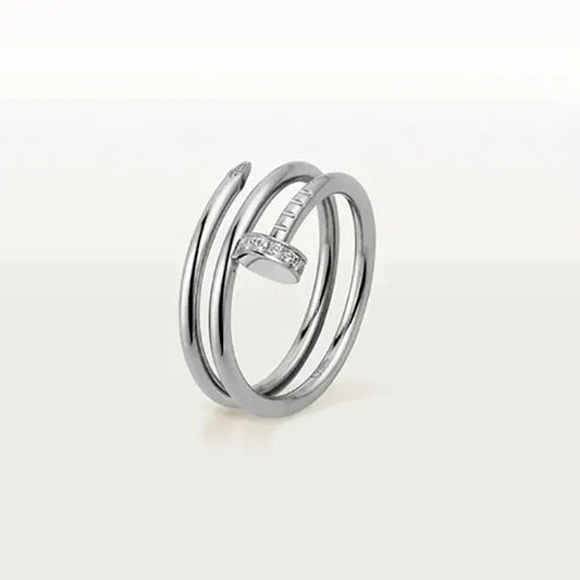 Juste Ring 1.8mm Silver Double Row Diamond