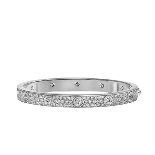 Love Bracelet 6.1mm Diamond-Paved 10 Big Diamonds