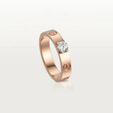 Love Ring 4mm 1 Big Diamond