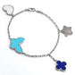 Lucky Spring Silver Bracelet 4 Motifs