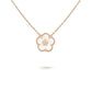 Lucky Spring White Blossom Pink Gold Pendant