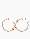 Nuts And Bolts Pink Gold Earrings