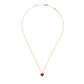 Sweet Clover Carnelian Heart Necklace