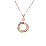 Trinity Necklace Silver Gold Pink Gold