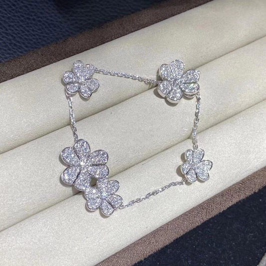 FRIVOLE SILVER 5 FLOWERS BRACELET