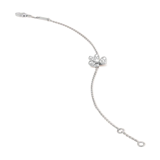 FRIVOLE SILVER FLOWER DIAMOND BRACELET