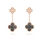 Vintage Earrings Pink Gold Diamond