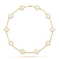 Vintage Mop Necklace 10 Motifs Gold