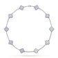 Vintage Mop Necklace 10 Motifs Silver
