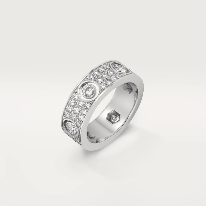 Love Ring 5.5mm Diamonds Paved