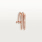 JUSTE RING 1.8MM PINK GOLD DOUBLE ROW DIAMONDS