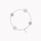 Wildflower 4 Motifs Silver Diamond Bracelet