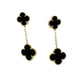 Clover 2 Motifs Gold Earrings